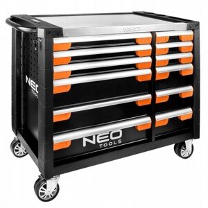 Vybavený montážní vozík, 12 zásuvek s nářadím, 229 dílů - NEO tools 84-225+G