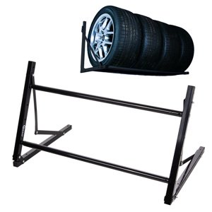 GEKO Police na pneumatiky, sklopná, nosnost 100 kg, nastavitelná šířka 81-120 cm