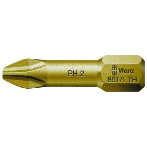 Wera 056605 Šroubovací bit PH 1 – 851/1 TH (1/4 Hex), 25 mm pro křížové šrouby Phillips