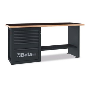 Pracovní stůl „Endurance“ s 6 zásuvkami, šedý - Beta Tools