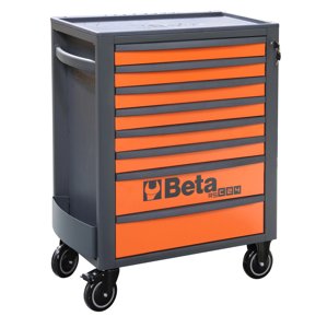 Dílenský vozík, 8 zásuvek, antracitově šedý a oranžový - Beta Tools