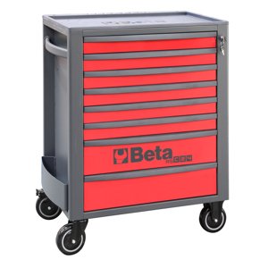 Dílenský vozík, 8 zásuvek, červený - Beta Tools