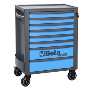 Dílenský vozík, 8 zásuvek, modrý - Beta Tools