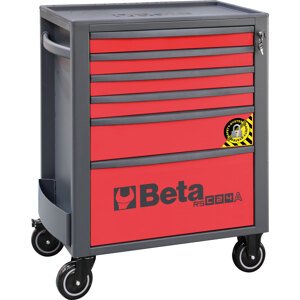 Dílenský vozík, 6 zásuvek, systém proti převrácení, červený - Beta Tools