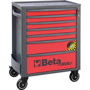 Dílenský vozík, 7 zásuvek, systém proti převrácení, červený - Beta Tools