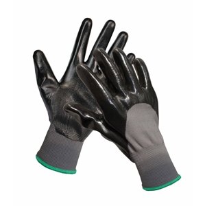 MDtools Pracovní rukavice FIELDFARE, máčené ze 3/4 v nitrilu,nepropustná vrstva, vel. 10