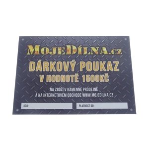 MDtools Dárkový poukaz MojeDílna.cz v hodnotě 1500 Kč Varianta: Tištěný