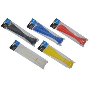 Stahovací pásky 5 x 250 mm, 50 kusů, různé barvy - ASTA