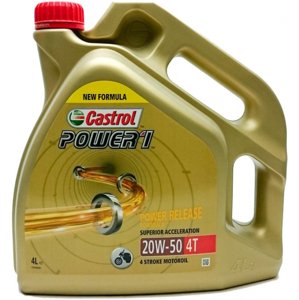Motocyklový olej Castrol POWER1 4T 20W50 4L