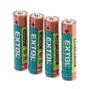 Baterie alkalické ULTRA +, 1,5V AAA (LR03), sada 4 kusy - EXTOL LIGHT EX42010