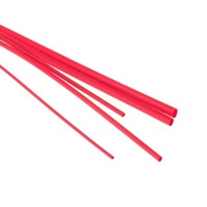 MDtools Bužírky - hadičky smršťovací, různé rozměry, délka 1 m, polyetylen - červená Velikost: 1.6/0.8 mm