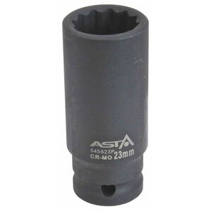 Hlavice nástrčná úderová 1/2" 23 mm, 12hranná, prodloužená 78 mm - ASTA
