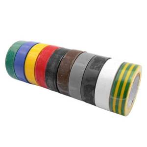 MDtools Izolační pásky elektrikářské 15 mm × 10 m, různé barvy, 10 ks
