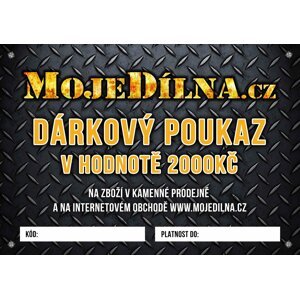 MDtools Dárkový poukaz MojeDílna.cz v hodnotě 2000 Kč Varianta: Online. platba předem