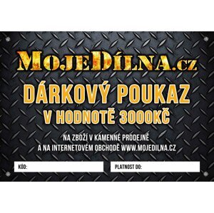 MDtools Dárkový poukaz MojeDílna.cz v hodnotě 3000 Kč Varianta: Online. platba předem