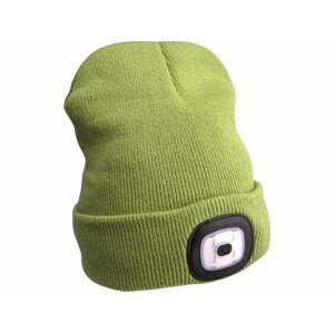 Čepice s čelovkou 45 lm, nabíjecí USB, univerzální velikost, různé barvy - EXTOL LIGHT Barva: zelená