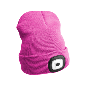 Čepice s čelovkou 45 lm, nabíjecí, USB, univerzální velikost, různé barvy - SIXTOL Barva: růžová