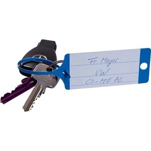EICHNER Klíčenky - visačky na klíče se štítkem a poutkem, plast, různé barvy, balení 100 ks Barva: modrá