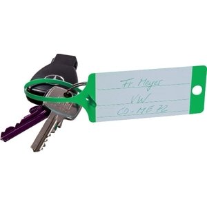 EICHNER Klíčenky - visačky na klíče se štítkem a poutkem, plast, různé barvy, balení 100 ks Barva: zelená