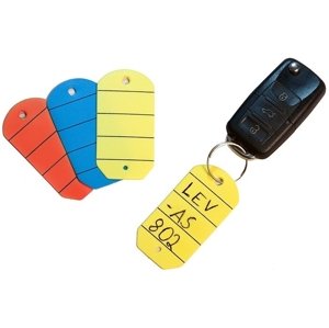 Serwo Klíčenky - visačky na klíče se štítkem a závěsným kroužkem, různé barvy, balení 200 ks Barva: žlutá