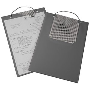EICHNER Desky na dokumenty A4, se suchým zipem, poutkem a kapsou na klíče, různé barvy - Plus Barva: šedá