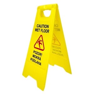 Výstražná cedule - stojan Pozor mokrá podlaha - WS-1