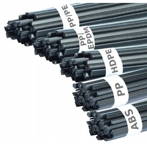 Svářecí plastové dráty ABS, PP, HDPE, PP/EPDM, PP/PE , 4 mm, 45 cm, černé, 0,5 kg