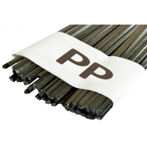 Svářecí plastové dráty PP, trojúhelníkové, 4 mm, 45 cm, černé, 50 g
