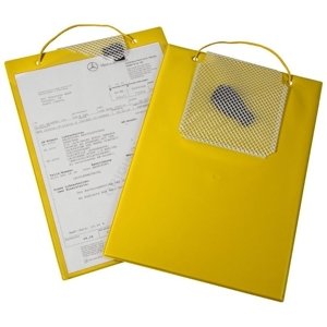 EICHNER Desky na dokumenty A4, se suchým zipem, poutkem a kapsou na klíče, různé barvy - Plus Barva: žlutá