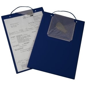 EICHNER Desky na dokumenty A4, se suchým zipem, poutkem a kapsou na klíče, různé barvy - Plus Barva: modrá