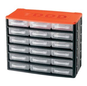 TOOD Box na nářadí 18 zásuvek, 330x170x260 mm, plast