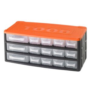 TOOD Box na nářadí 15 zásuvek, 330x170x140 mm, plast