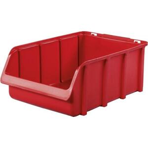 TOOD Plastový box 490x308x188 mm, stohovatelný, červený
